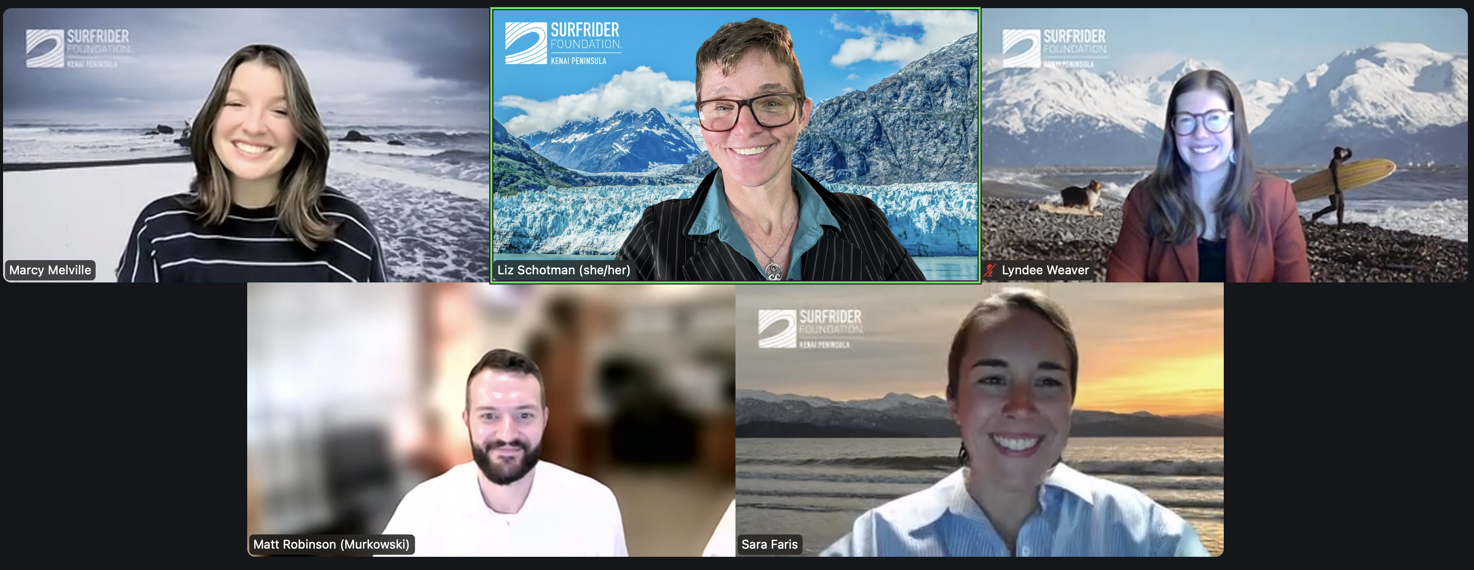 Screenshot of the 4 Alaskan delegates and Senator Murkowski's staffer