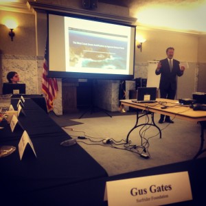 WA State Senator & MRAC Member Kevin Ranker addresses the Advisory Council at a recent meeting in Olympia