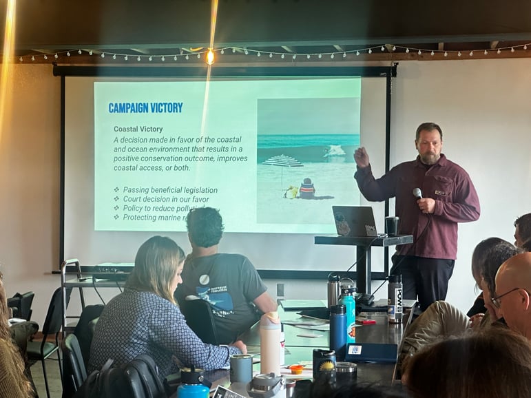 Pete Steelquist presenting on local campaigns