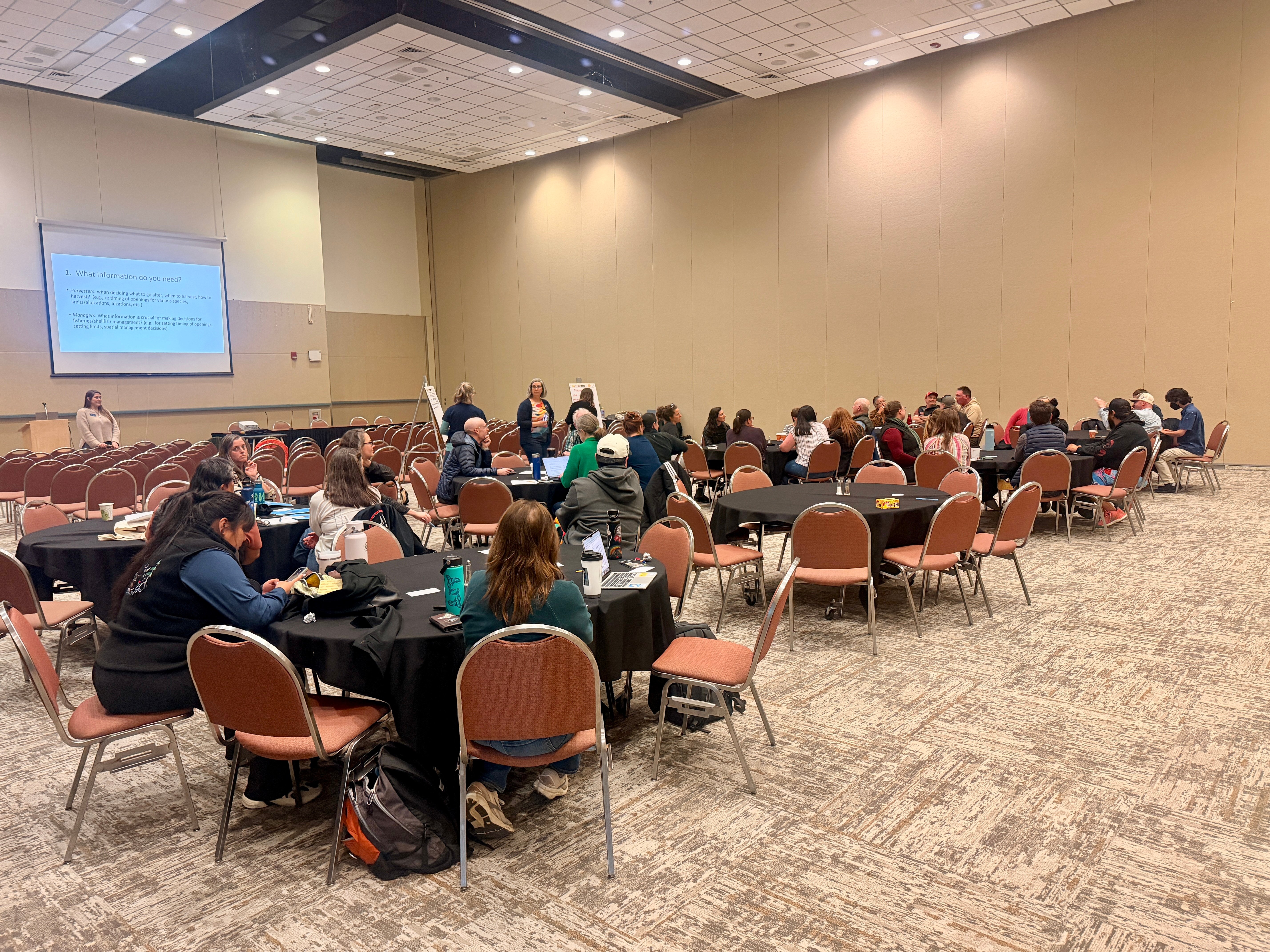 attendees at the 2026 OASeS Symposium gathered around tables