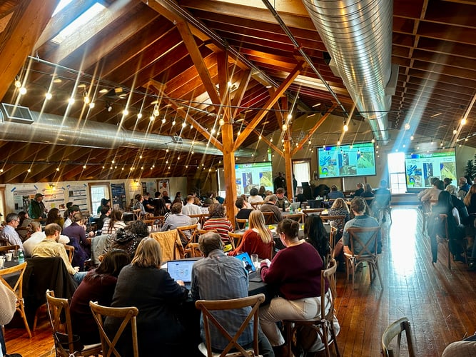 Participants in the Navigating Coastal Hazards during a presentation