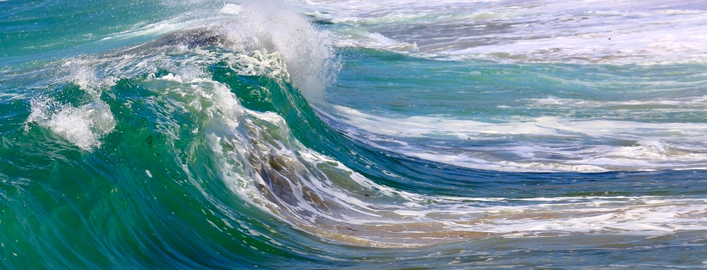 A cresting wave 